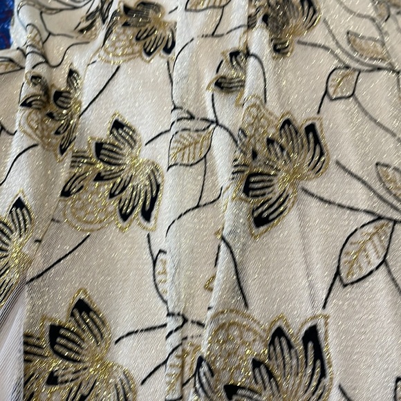 CANDALITE PETITE Gold Floral Party Dress - Picture 8 of 8